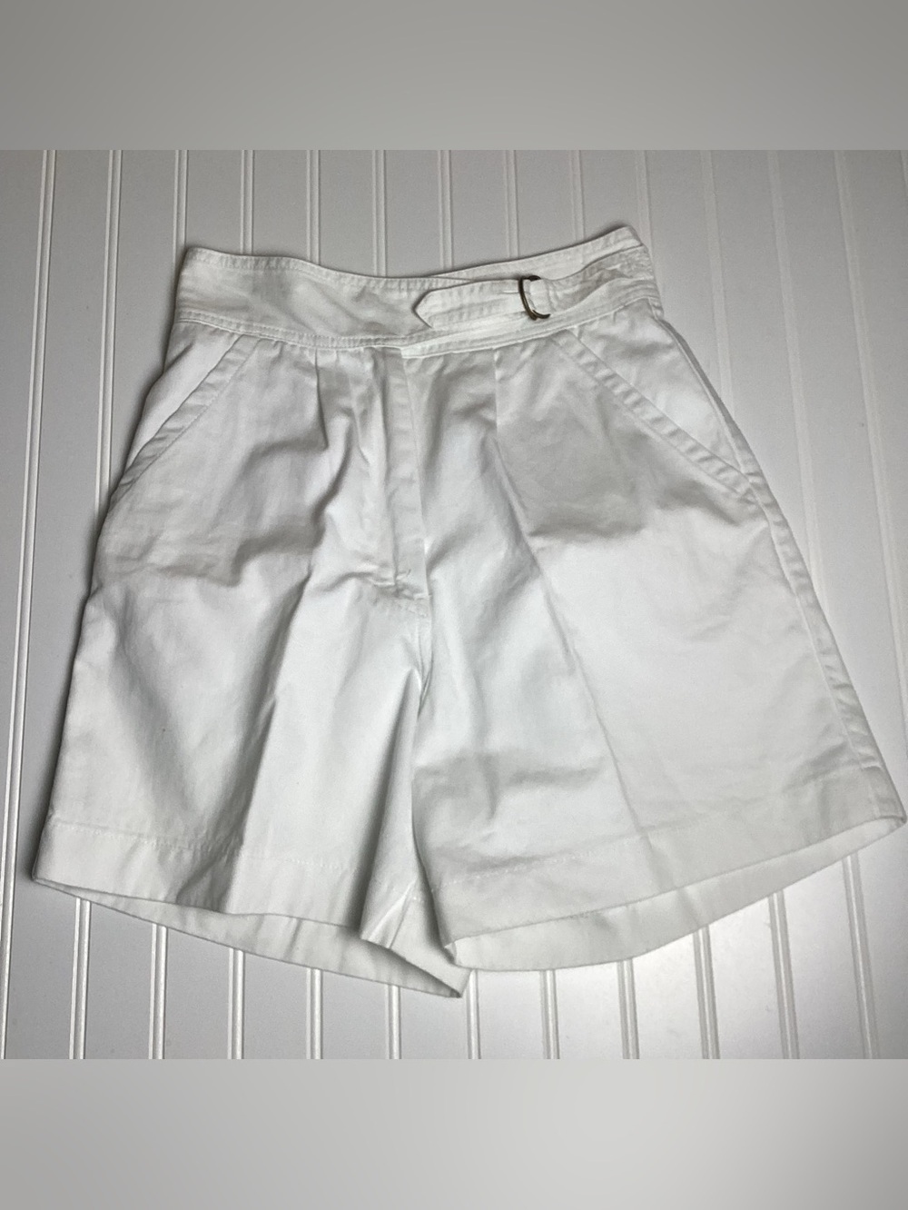 Patagonia White High-Waist D-Ring Bermuda Shorts